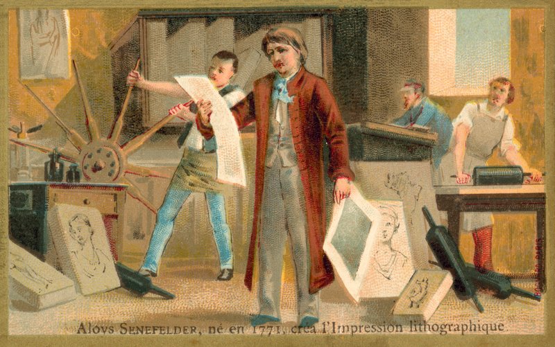 Alois Senefelder, tysk uppfinnare av lithoy av French School