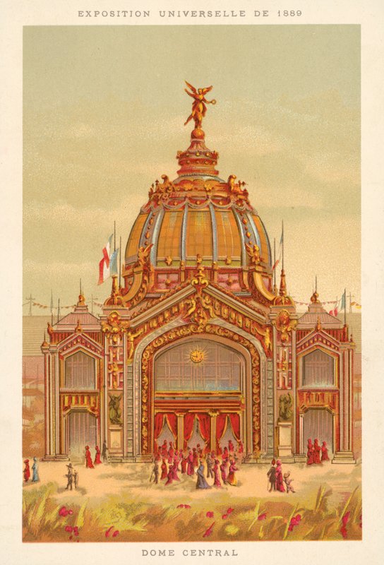Central Dome, universell utställning 1889, Paris av French School