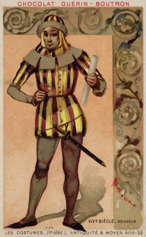 Dräkt av en herre, 1300-talet av French School