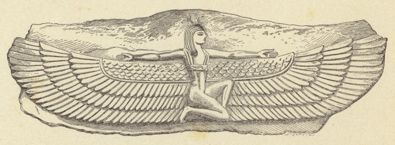 Egyptisk flygande figur av French School