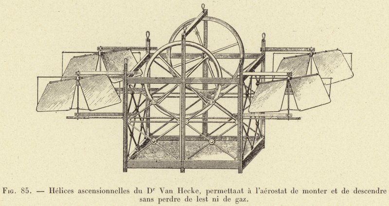 Dr. Van Heckes uppåtgående propellrar, låter aerostaten stiga och sjunka utan att förlora ballast eller gas av French School