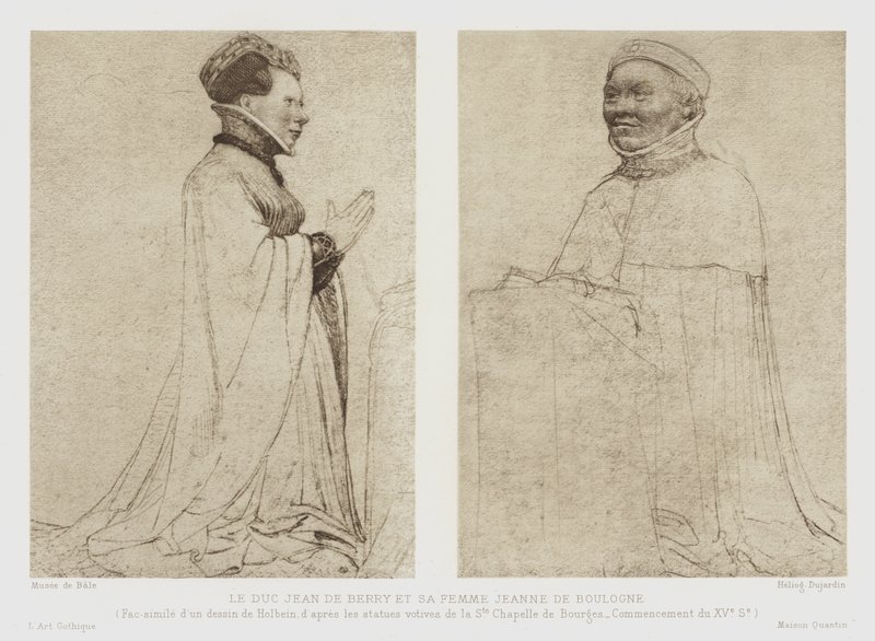 John, hertig av Berry, och hans hustru Jeanne av Boulogne, 1400-talet av French School