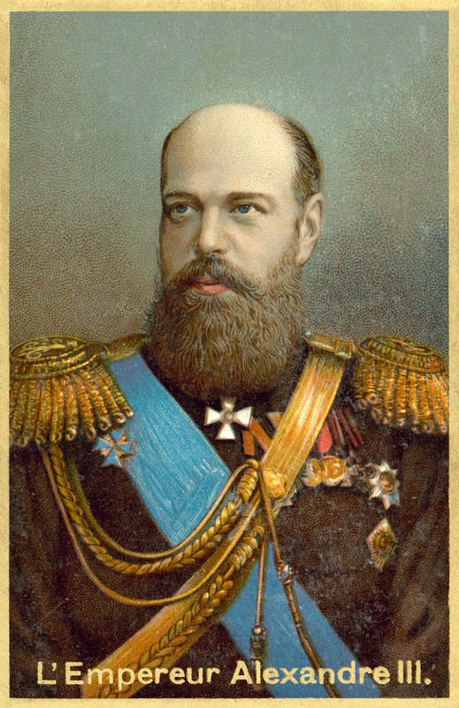 Tsar Alexander III av Ryssland av French School