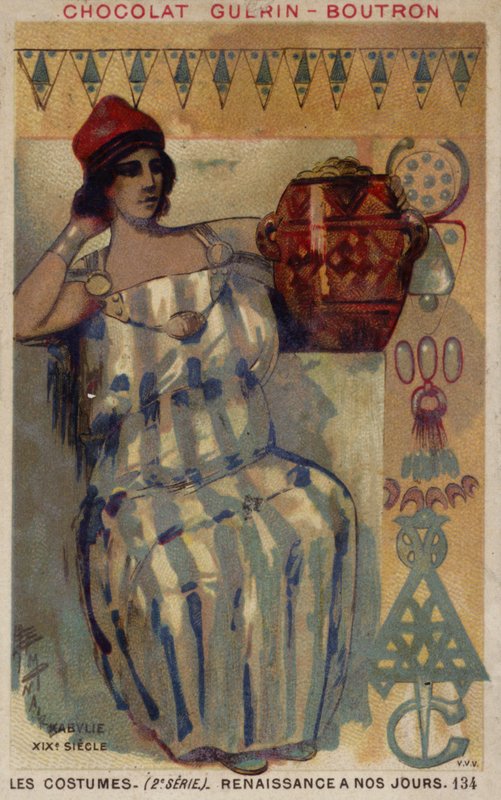 Kvinna från Kabylie, Algeriet, 1800-talet av French School
