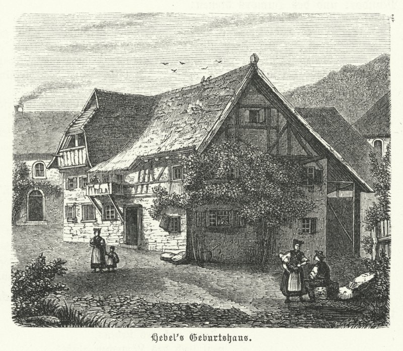 Den tyska poeten Johann Peter Hebels födelseplats, Basel av German School