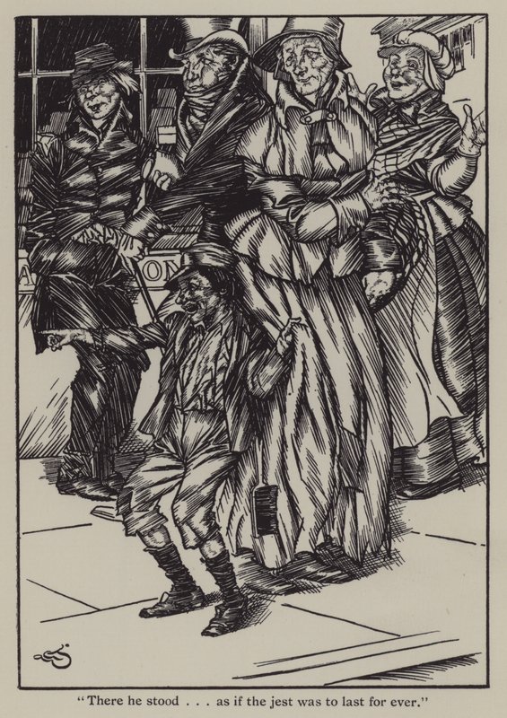 Illustration till The Essays of Elia av Charles Lamb (litho) av A. Garth Jones
