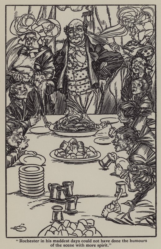 Illustration till The Essays of Elia av Charles Lamb (litho) av A. Garth Jones