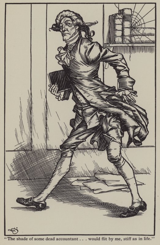 Illustration till The Essays of Elia av Charles Lamb (litho) av A. Garth Jones