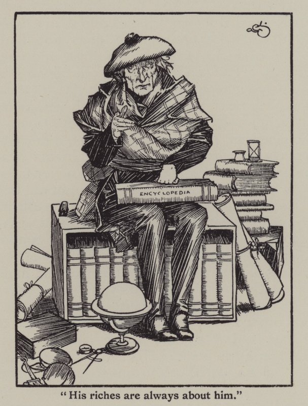 Illustration till The Essays of Elia av Charles Lamb (litho) av A. Garth Jones