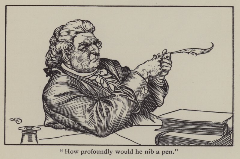 Illustration till The Essays of Elia av Charles Lamb (litho) av A. Garth Jones