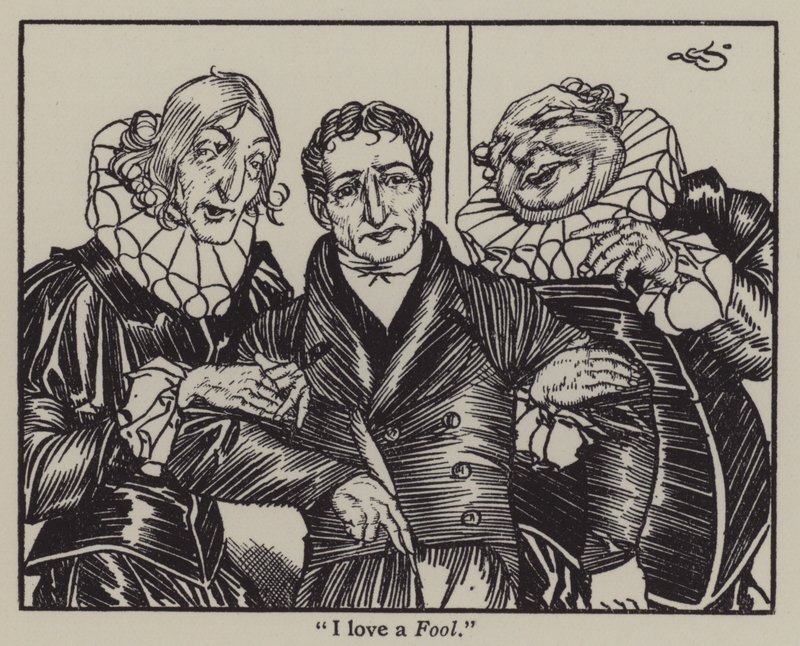Illustration till The Essays of Elia av Charles Lamb (litho) av A. Garth Jones