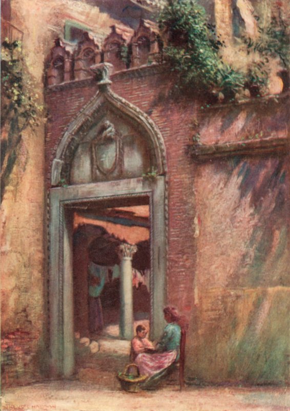 Ingången till Cortile of the Ca" Amadi av A. Trevor Haddon