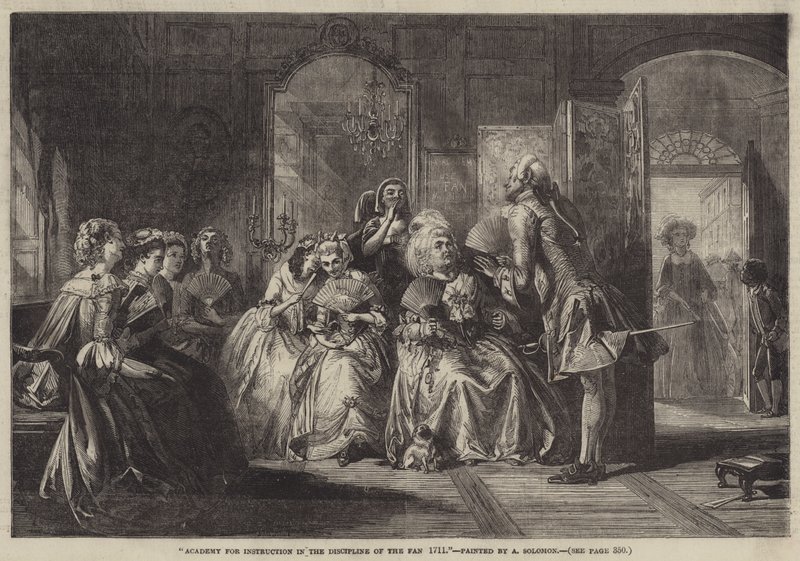 Akademi för undervisning i fläktens disciplin, 1711 av Abraham Solomon