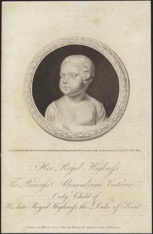 Byst av prinsessan Alexandrina Victoria av Abraham Wivell