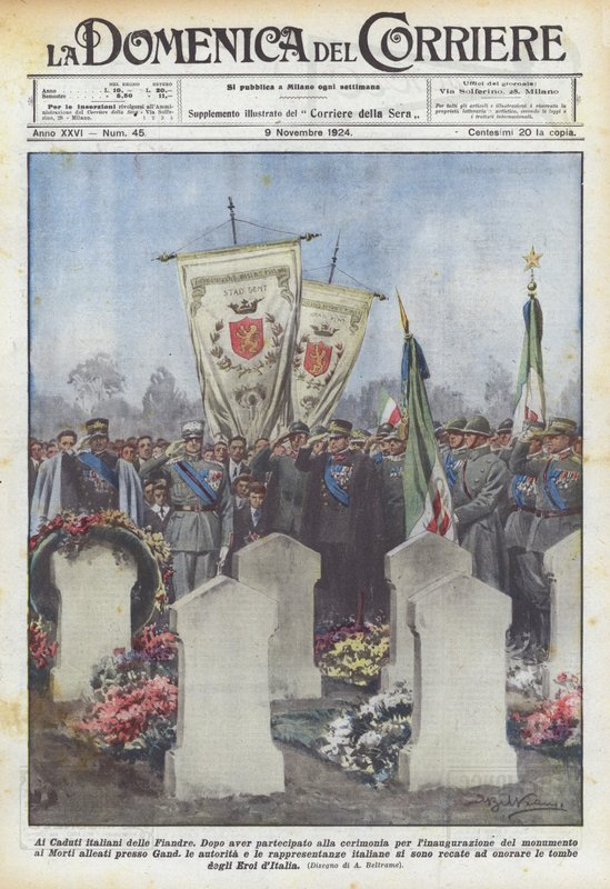 Till de italienska fallna i Flandern av Achille Beltrame