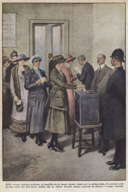 I de senaste politiska valen i England röstade kvinnor för första gången av Achille Beltrame