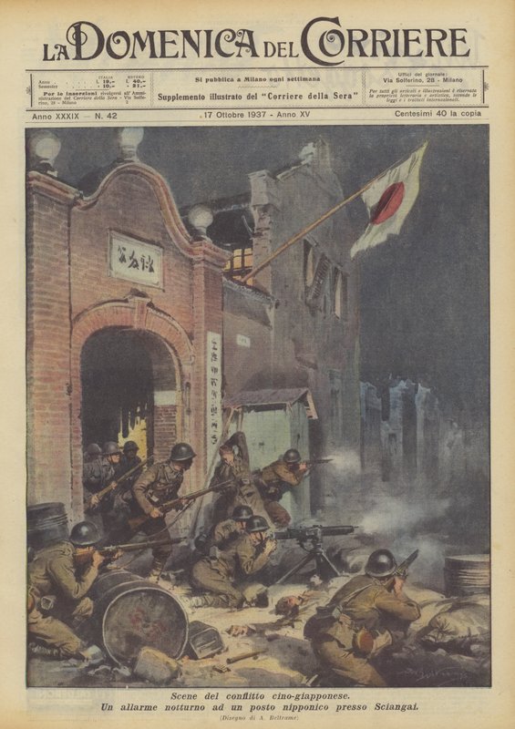 Scener från den kinesisk-japanska konflikten av Achille Beltrame