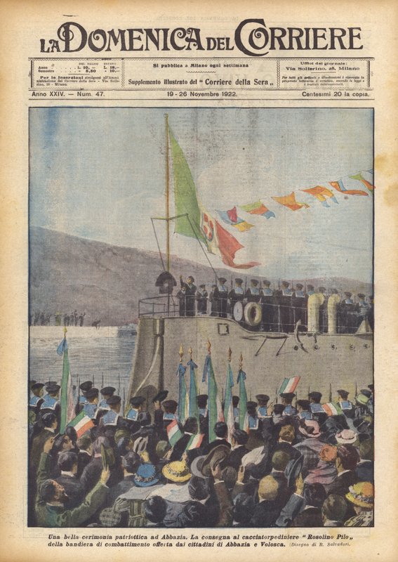 En vacker patriotisk ceremoni i Opatija av Achille Beltrame