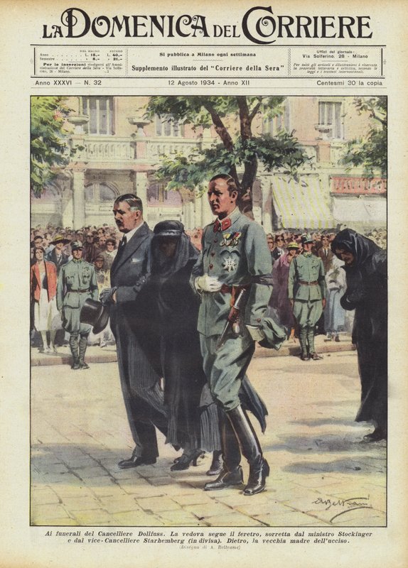 På kansler Dollfuss begravning av Achille Beltrame