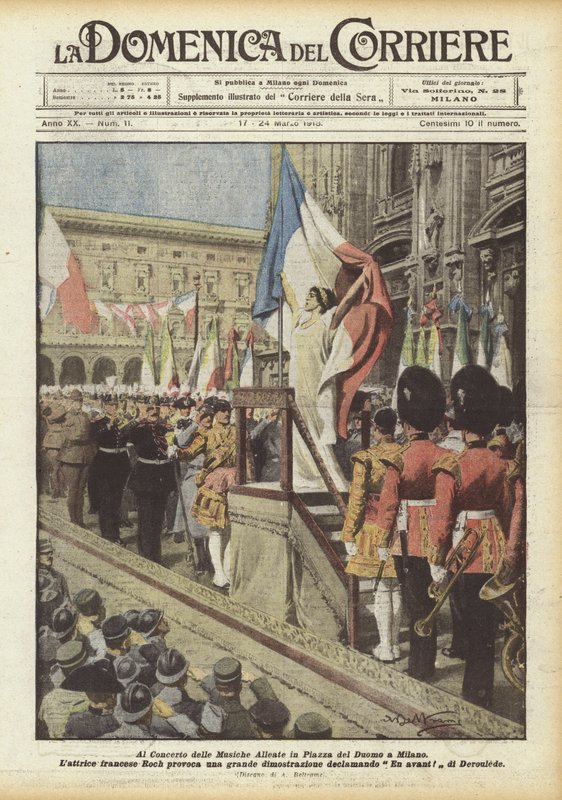 På Allied Music Concert på Piazza del Duomo i Milano av Achille Beltrame