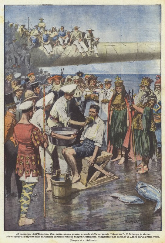 Vid korsningen av ekvatorn av Achille Beltrame