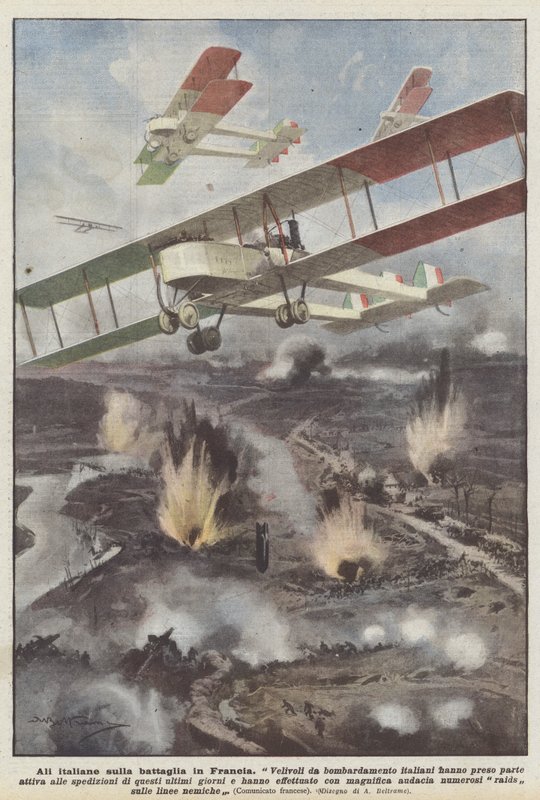Italienska vingar på slaget i Frankrike av Achille Beltrame