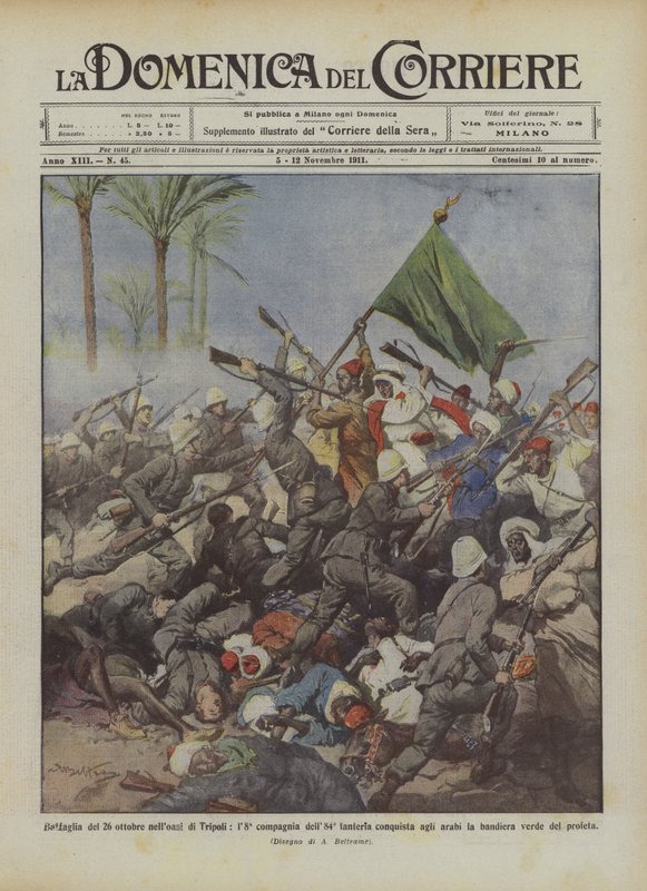 Slaget den 26 oktober i Tripoli-området, det 8:e kompaniet av det 84:e infanteriet erövrar? av Achille Beltrame