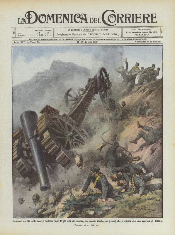 Kanon från 149 av våra befästningar, de högsta i världen, på Mount Chaberton? av Achille Beltrame
