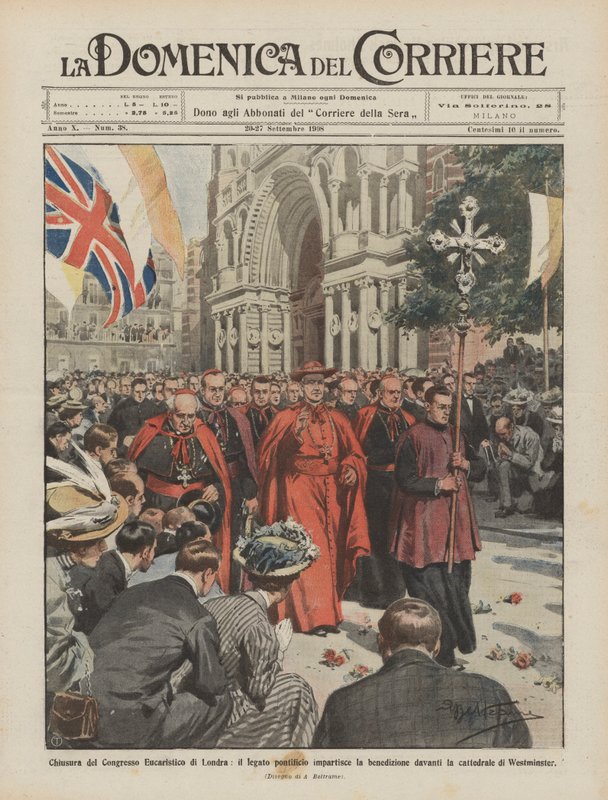 Avslutning av den eukaristiska kongressen i London, den påvliga legaten ger välsignelsen? av Achille Beltrame