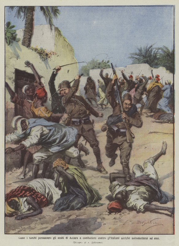 Hur turkarna övertalade araberna i Accara att kämpa mot italienarna snarare än att underkasta sig dem av Achille Beltrame