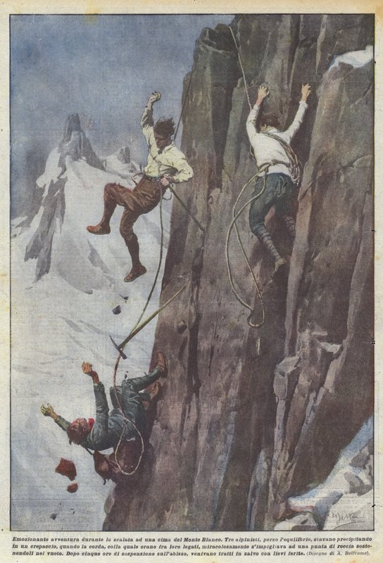 Spännande äventyr när du klättrar på toppen av Mont Blanc av Achille Beltrame