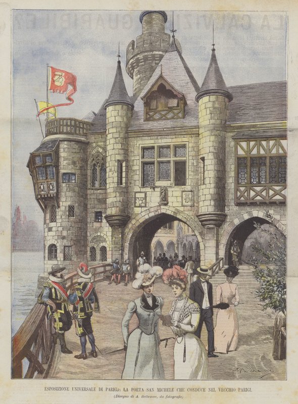 Universell utställning i Paris, Saint Michael-porten som leder in i gamla Paris av Achille Beltrame