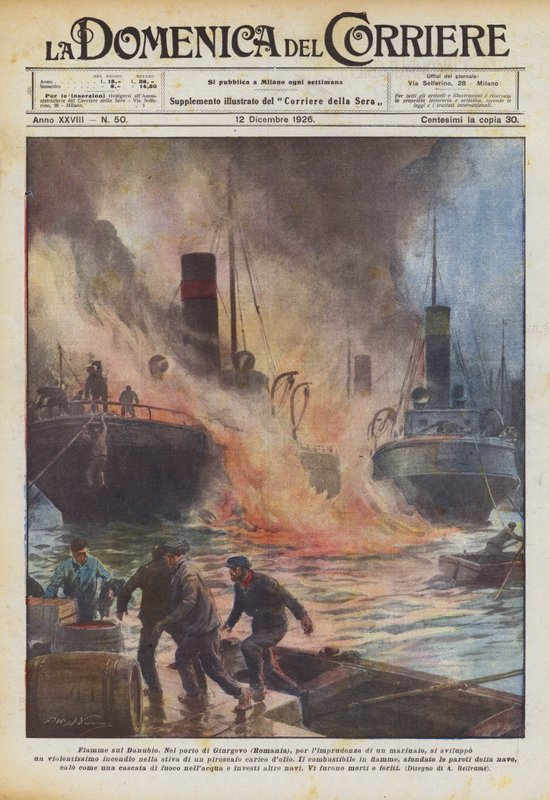 Lågor på Donau av Achille Beltrame