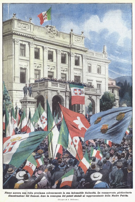 Fiume förkunnar än en gång högtidligt sin okuvliga italienskhet av Achille Beltrame