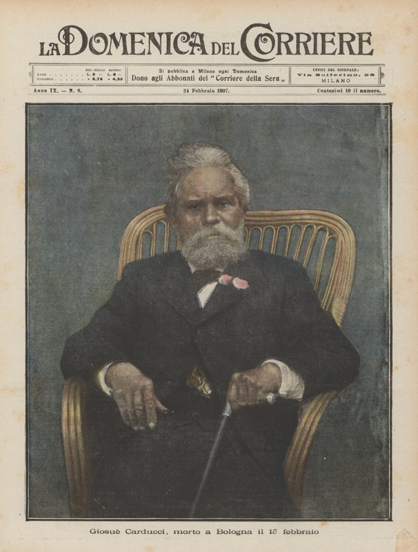 Giosue Carducci, som dog i Bologna den 15 februari av Achille Beltrame