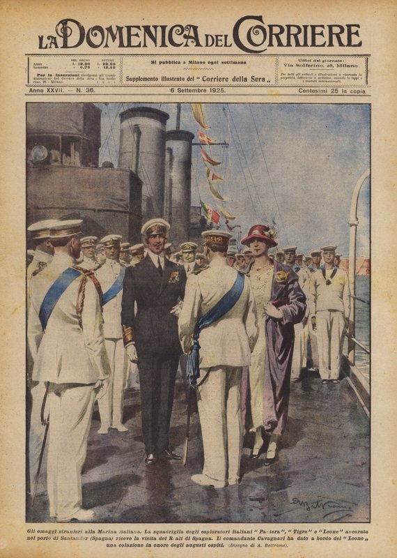 Utländska hyllningar till den italienska flottan av Achille Beltrame