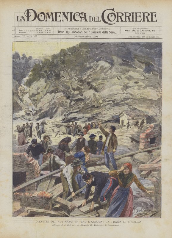Molnbrottens katastrofer i Val DOssola, La Frana Di Cuzzego av Achille Beltrame