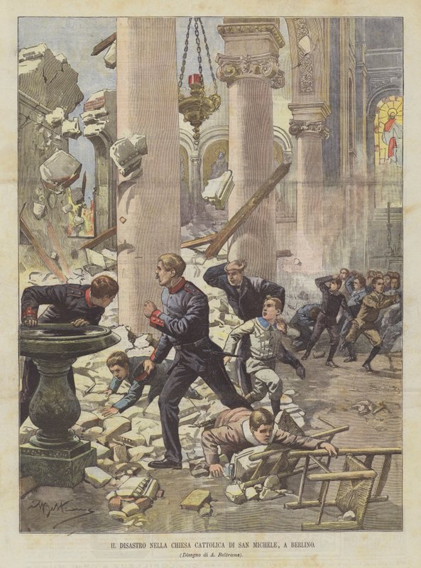 Katastrofen I Den Katolska Kyrkan St Michael, Berlin av Achille Beltrame