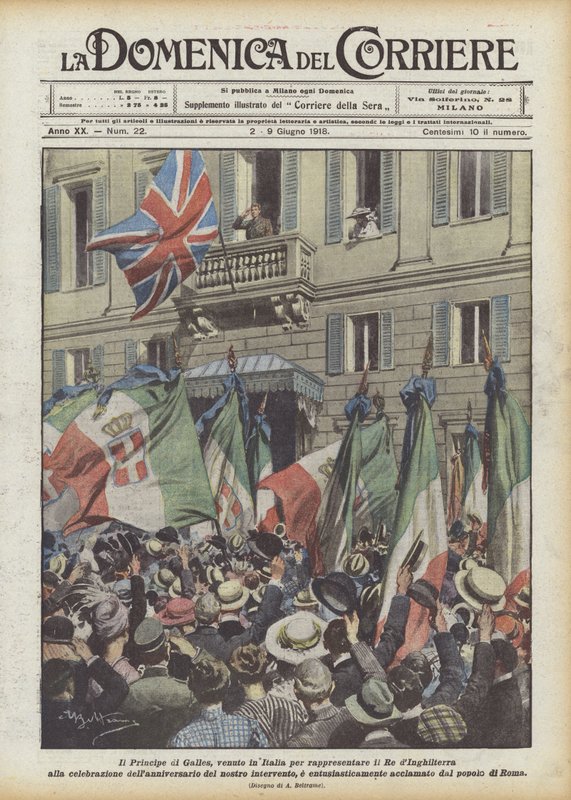 Prinsen av Wales, som kom till Italien för att representera kungen av England vid firandet? av Achille Beltrame