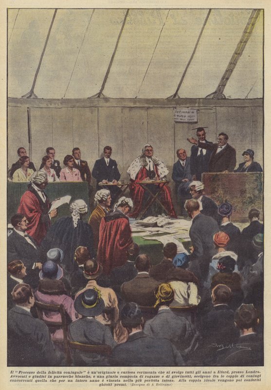 Är processen av äktenskaplig lycka en originell och nyfiken ceremoni som äger rum allt? av Achille Beltrame