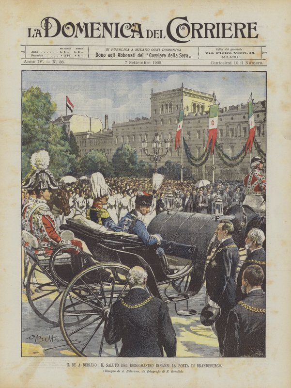 Kungen i Berlin, Borgmästarens salut Framför Brandenburger Tor av Achille Beltrame