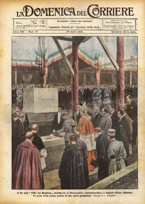 Kungen i barnvillan av det anti-tuberkulösa förebyggande arbetet i Olgiate Olona (Milano) av Achille Beltrame