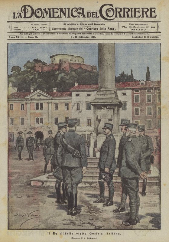Kungen av Italien besöker italienska Gorizia av Achille Beltrame