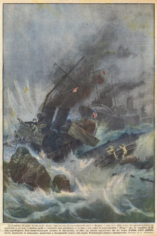 Dramat av sju enheter av den amerikanska flottan av Achille Beltrame