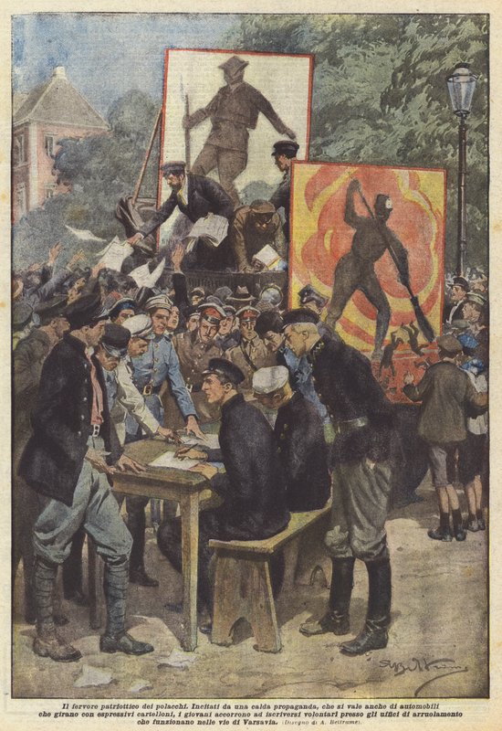 Polackernas patriotiska glöd av Achille Beltrame