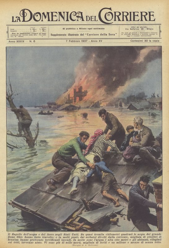 Gissel av vatten och eld i USA av Achille Beltrame
