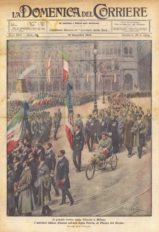 Den stora segerprocessionen i Milano av Achille Beltrame
