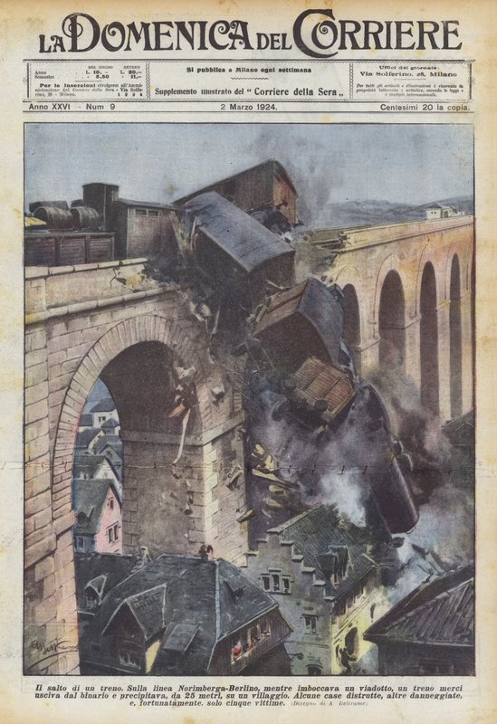 Hoppet av ett tåg av Achille Beltrame