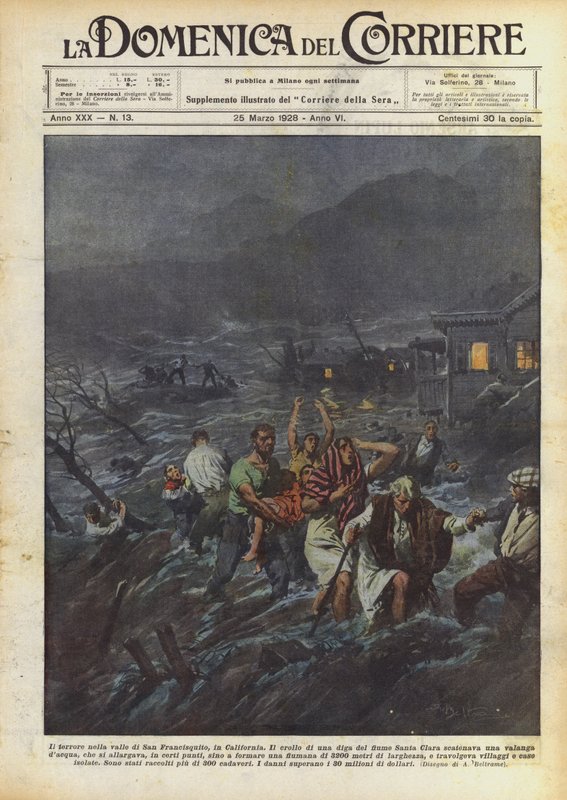 Terror i San Francisquito Valley, Kalifornien av Achille Beltrame