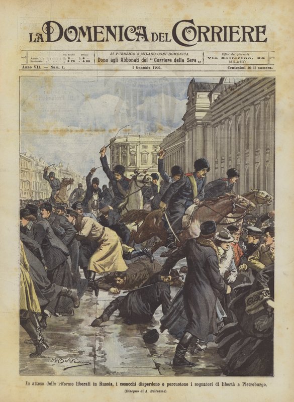 I väntan på liberala reformer i Ryssland skingras kosackerna och försvinner drömmarna om frihet i Petersburg av Achille Beltrame